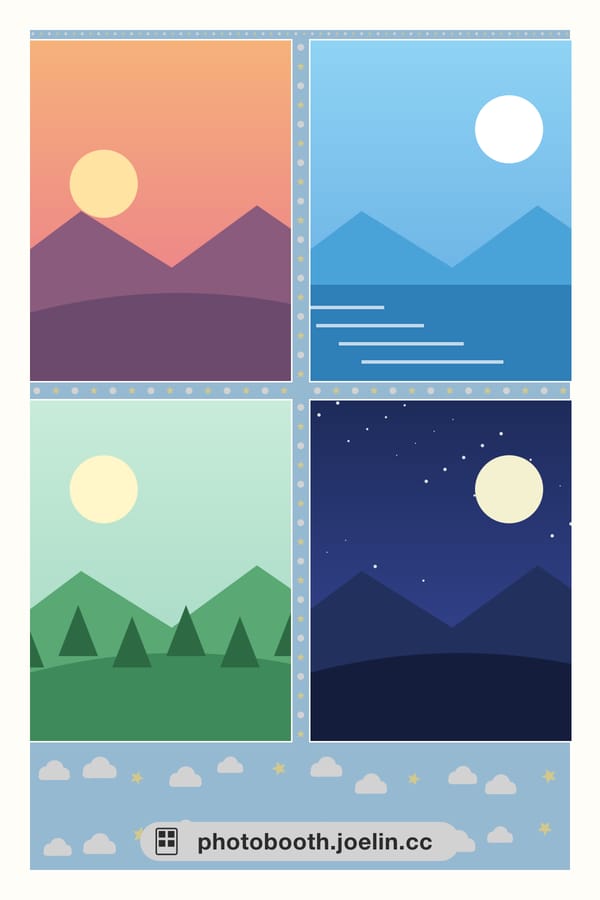 Cloud Border — Cute · Full 4×6, Two 2×6 vertical strips, 4×3 horizontal cut