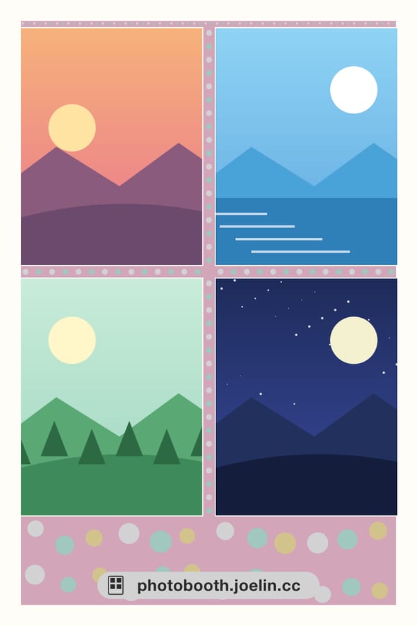 Pastel Polka Dot Border — Cute · Full 4×6, Two 2×6 vertical strips, 4×3 horizontal cut