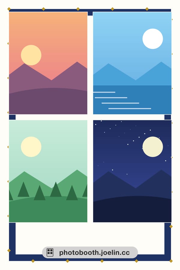 Festival Diamond Border — Holiday · Full 4×6, Two 2×6 vertical strips, 4×3 horizontal cut