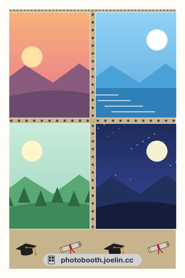 Graduation Cap Border — Graduation · Full 4×6, Two 2×6 vertical strips, 4×3 horizontal cut