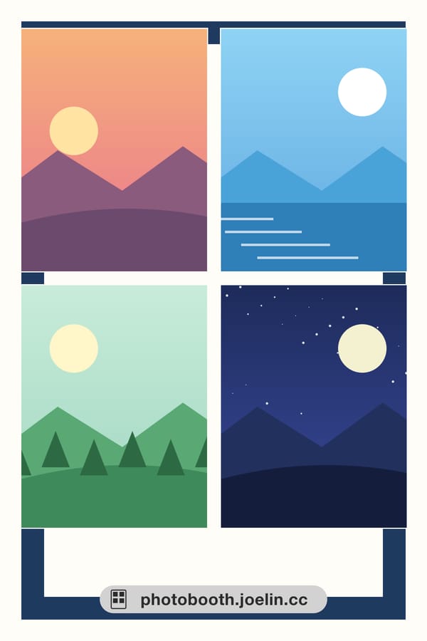 Navy Plain Border — Plain · Full 4×6, Two 2×6 vertical strips, 4×3 horizontal cut