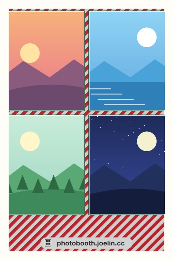 Candy Cane Stripe Border — Christmas · Full 4×6, Two 2×6 vertical strips, 4×3 horizontal cut